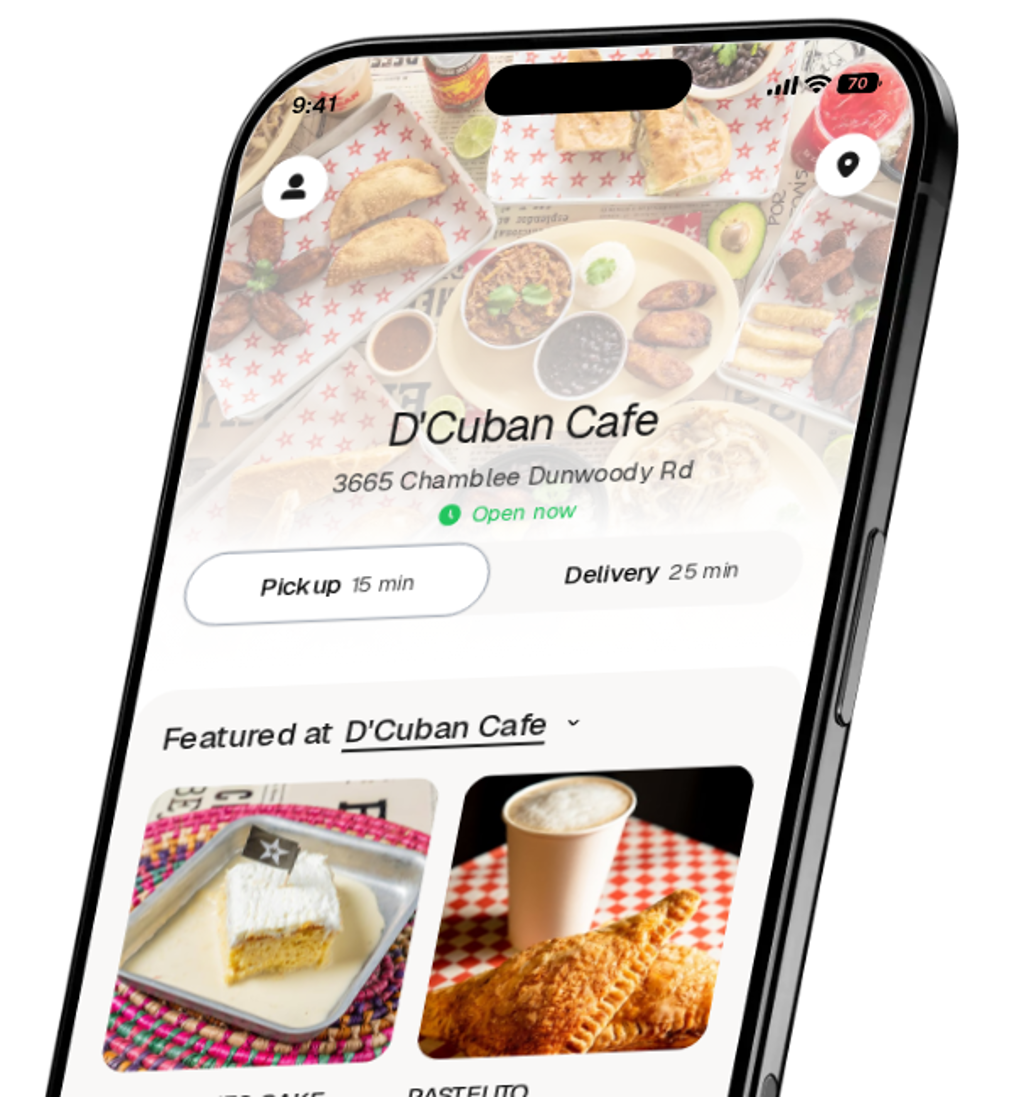 D'Cuban Cafe app preview